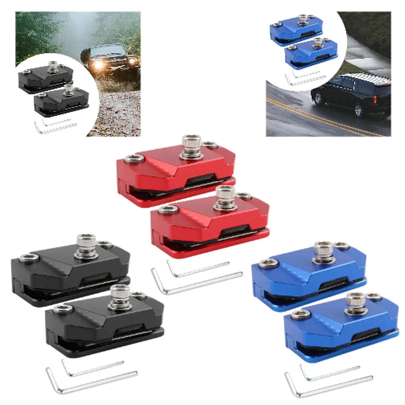 2 szt. praktycznych ogólnych wsporników montażowych listwy świetlnej LED do SUV-a