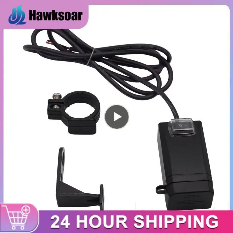 

1~5PCS USB Motorcycle Socket Waterproof Dual USB Outlet Change 5V Power Supply Adapter With ON/Off Switch For Phone Navigation