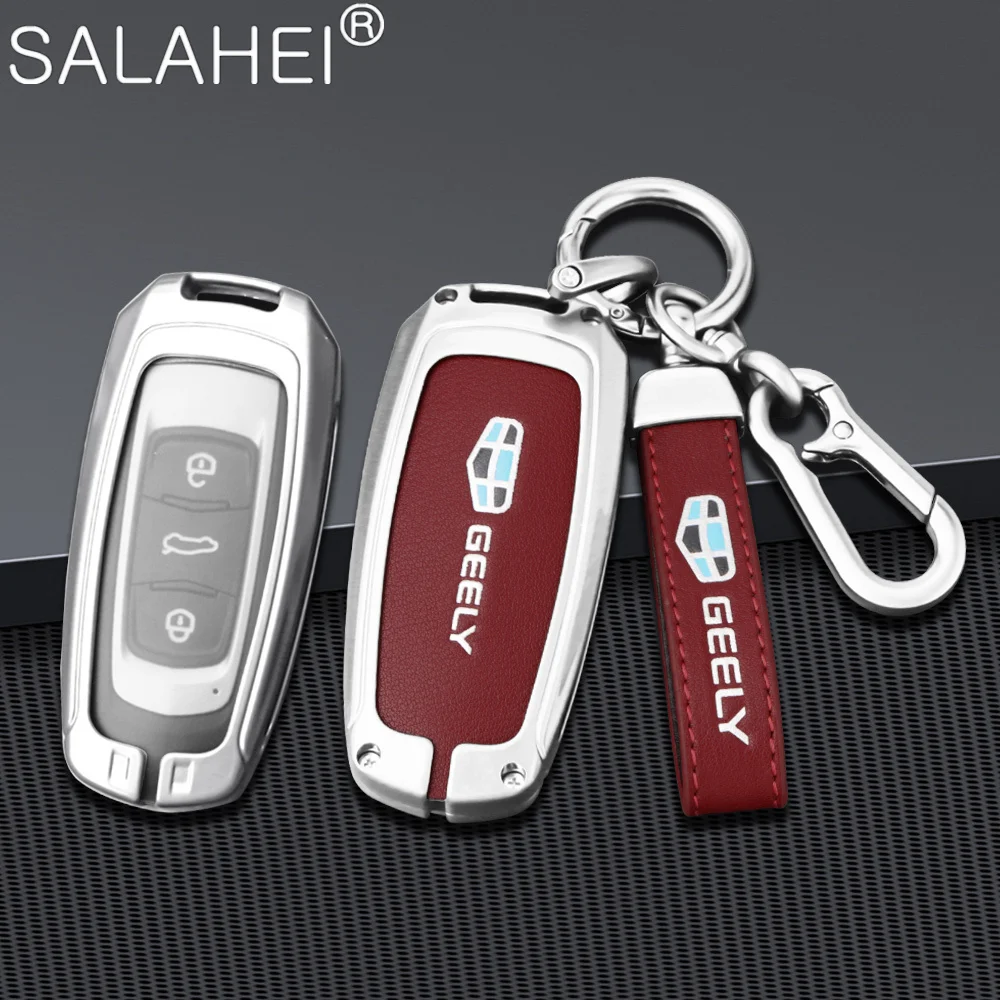 

Car Key Fob Case Cover Protect Shell Bag For Geely Atlas Boyue NL3 EX7 SUV GT GC9 Emgrand X7 Borui Keyless Keychain Accessories