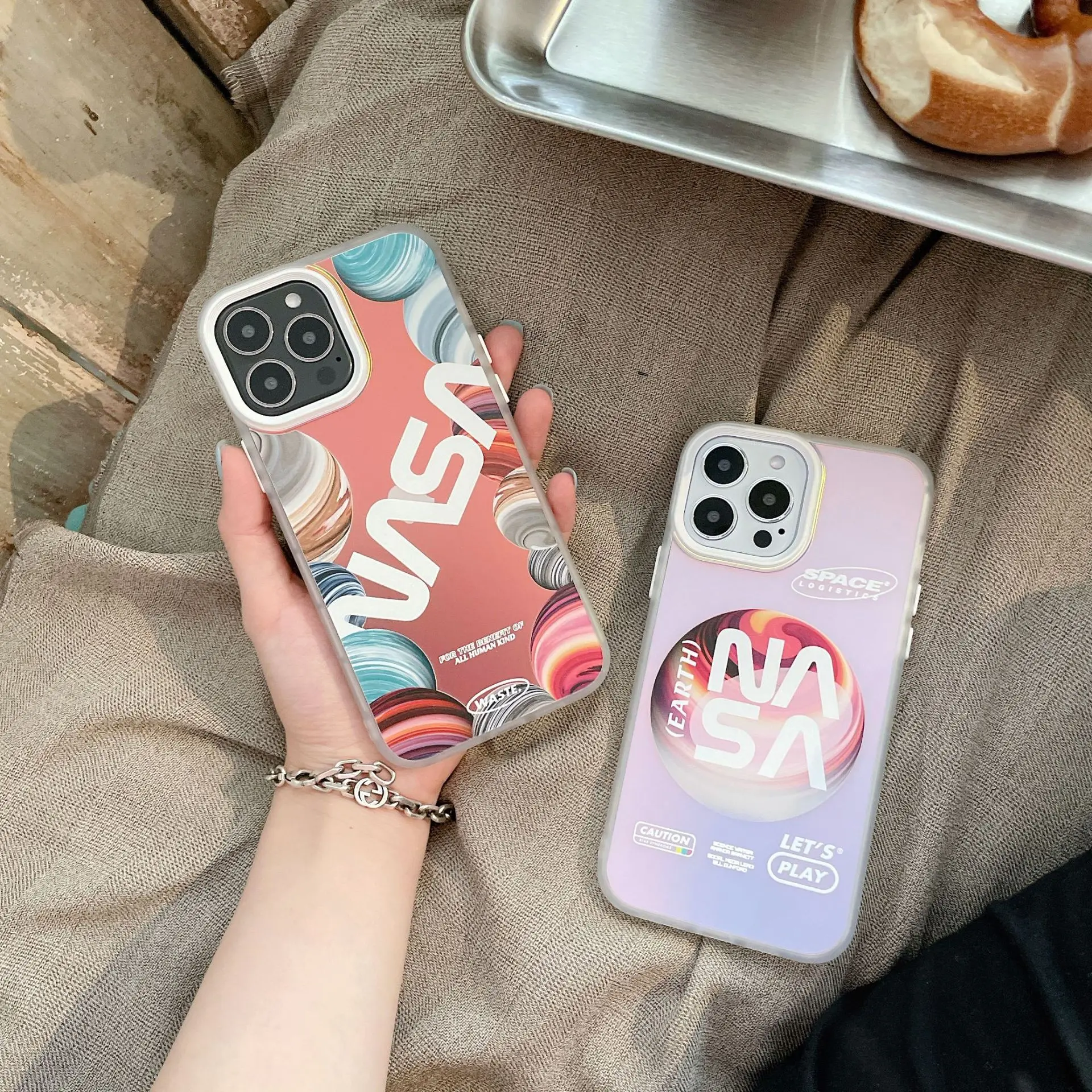 

Laser Planet Phone Case Cover for IPhone 7 8 Plus 11 12 13 Pro X XR XS Max Shockproof Case for IPhone 13 Cases