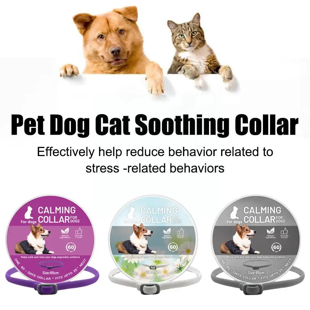 

Pet Comfort Collar Dog Relieve Anxiety Calm Collar Strap Adjustable Restlessness Pet Remove Neck Silicone Su H4m3
