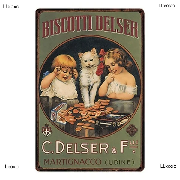 

Vintage Metal Poster Tin Sign Printed Cat Sign I Love My Cat Warning Black/Bar/Cat/Coffee/Bookstore Wall Decor