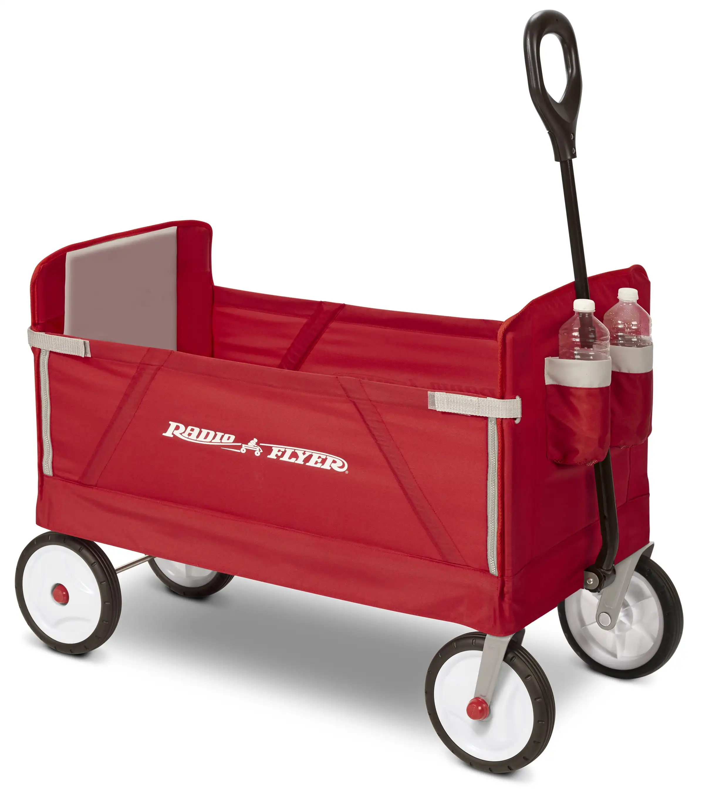 

RD Flyer, 3-in-1 EZ Fold Wagon, Padded Seat with Seat Belts, Red