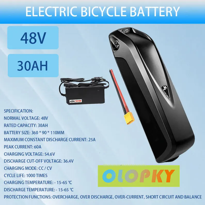 

52V battery 30ah 52V electric vehicle battery Hailong electric vehicle battery 30A 500w750w 1000W 18650 cell bbs02 bbs03 bbshd