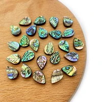 2pcspack fashion natural abalone shell loose beads leaf shaped 8x12mm size diy for making necklace bracelets earrings