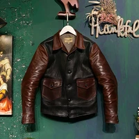 cidu genuine j 129 asian size super high quality north american bison leather 1920 classic cropped retro motorcycle mens jacket