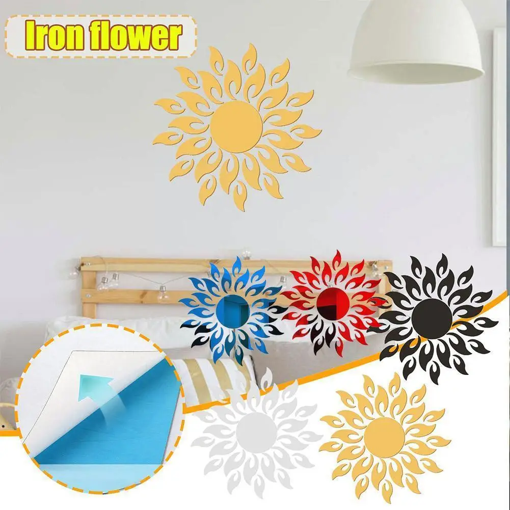 

3d Mirror Art Removable Wall Sticker Acrylic Mural Decal For Living Room Bedroom Diy Decoration S3w4