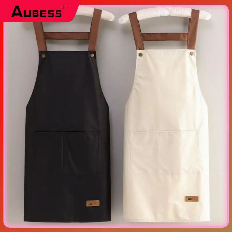 85x65cm Simple Apron Oilproof Catering Apron Household Hand-wiping Apron Household Cleaning Tools Black/white/green/pink/blue