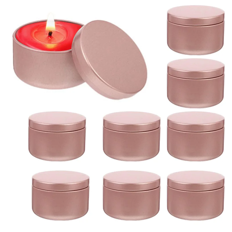 24pcs 50ml Aluminum Candle Tin Round Containers Practical Jars Solid Aromatherapy Airtight Metal Jar Cream Pot | Красота и здоровье