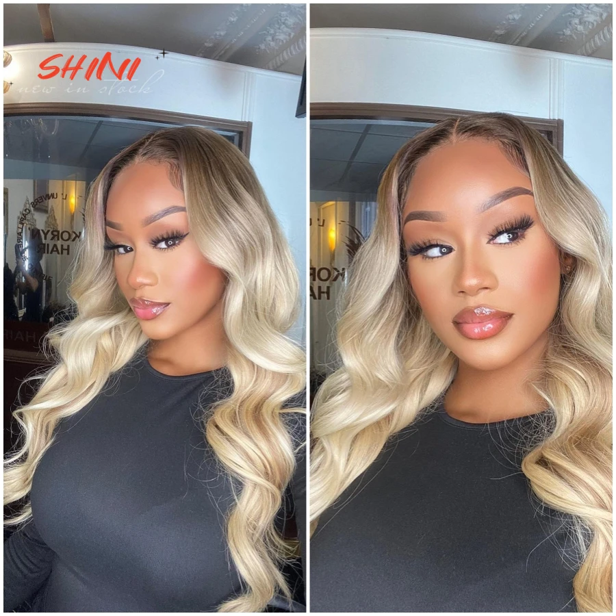 Светящийся парик с эффектом омбре, парик с волнистым телом, пепельный светлый, цветной полноразмерный парик из термотемпературного волокна, предварительно выщипанный парик хорошего качества