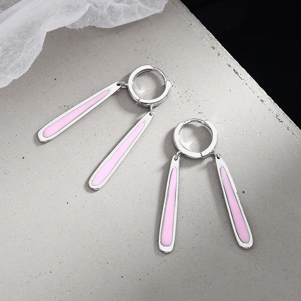 Little Bunny Ears Ins Style Long Earrings Epoxy Cute Personality Ear Clips Earrings