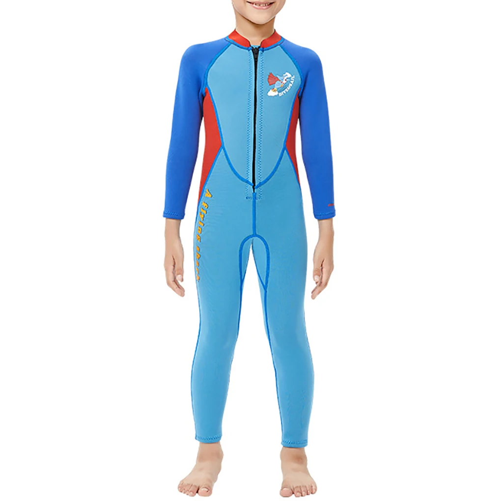 

Kids Wetsuit One Piece Cartoons Swimsuit Snorkeling Set Elastic Thermal Surfing Neoprene Junior Youth Swimwear