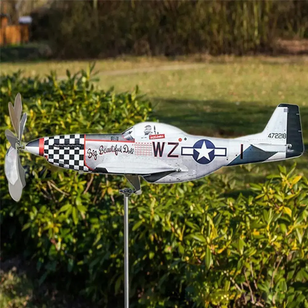 

New Dropshipping Magical Airplane Weathervane Metal Windmill Decoration Catchers Patio Wind Outdoor Garden Spinners Wind Ya U1w2