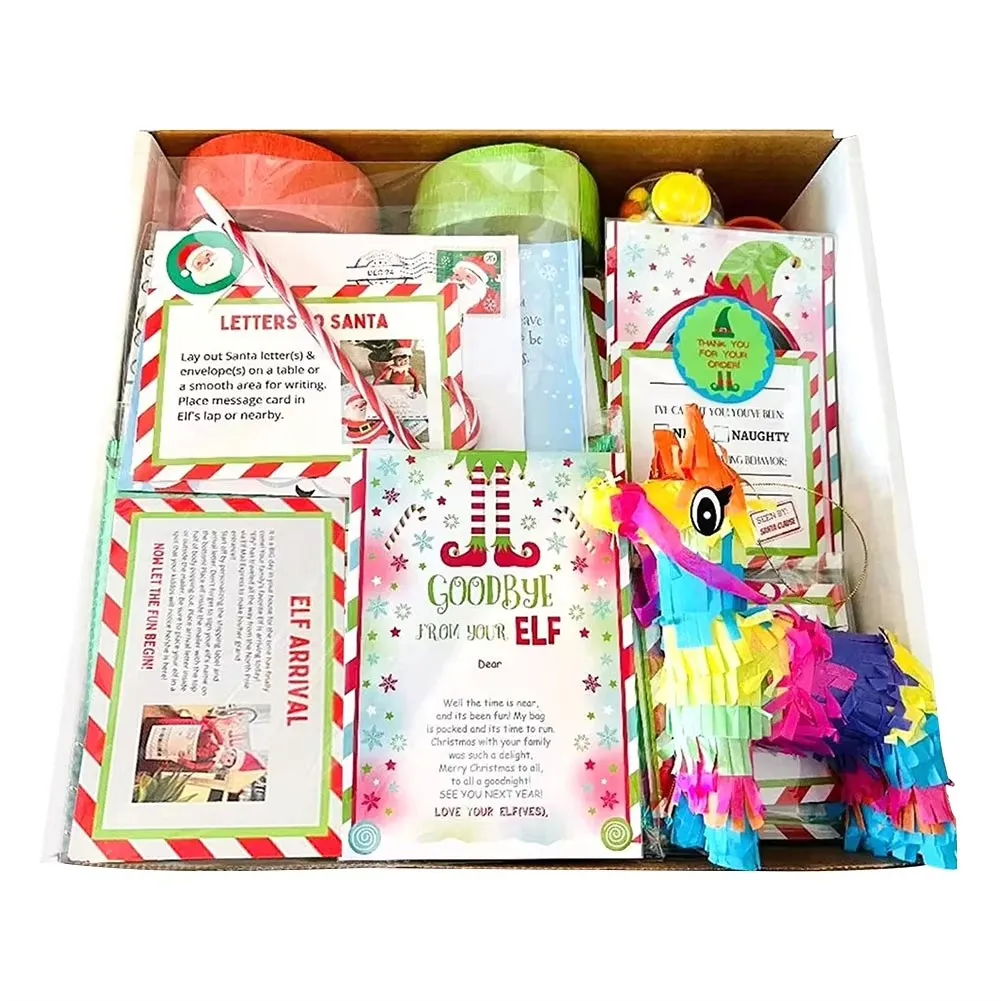 Комплект эльфа коробка для адвент-календаря рождественские милые игрушки 12/24 дня