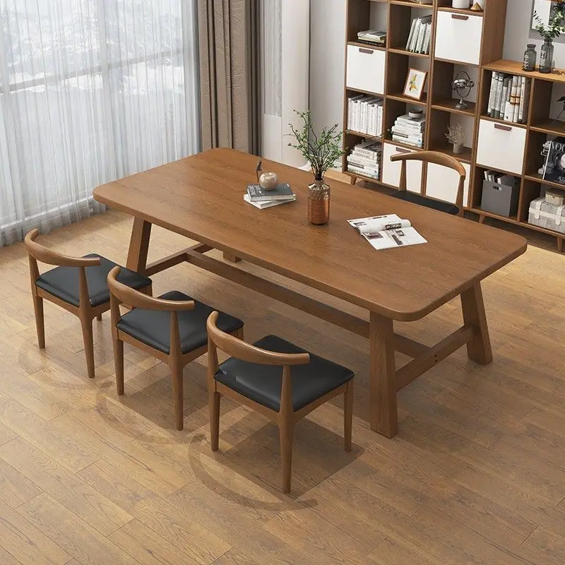 

SH 2023 Year Aoliviya Official New Solid Wood Living Room Large Long Desk Workbench Home Calligraphy Table Double Study