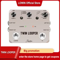 rowin twin looper station electric guitar effect pedal for guitarists