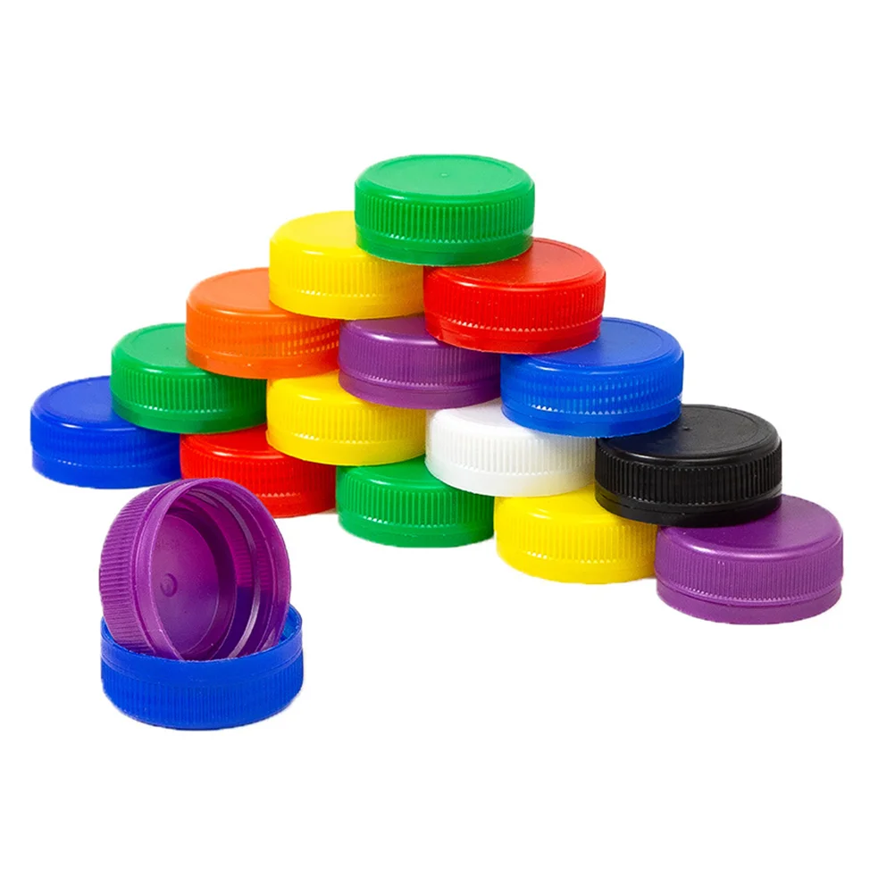 

200pcs Plastic Bottle Caps DIY Craft Bottle Caps Decorative Bottle Caps for Kids DIY
