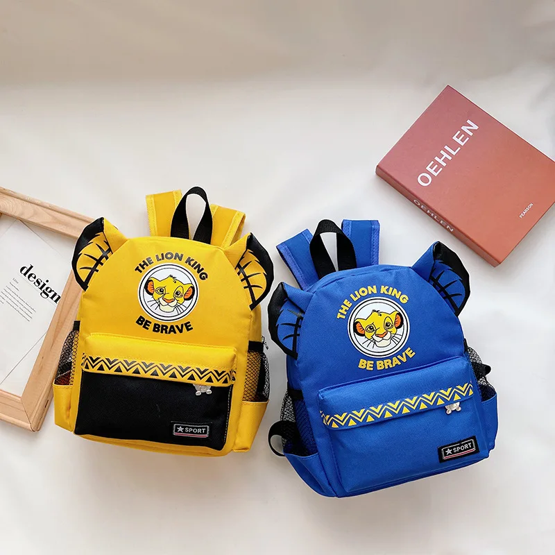 

Disney Cartoon Backpack For Baby Boys Girls Lion King Simba Children Lovely Schoolbag Kindergarten School Bags Kids Gift Mochila