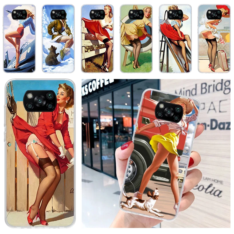 Сексуальный женский Мягкий чехол для телефона девушек Xiaomi Poco X6 X5 X4 Gt X3 Nfc F6 F5 Pro M5s M5