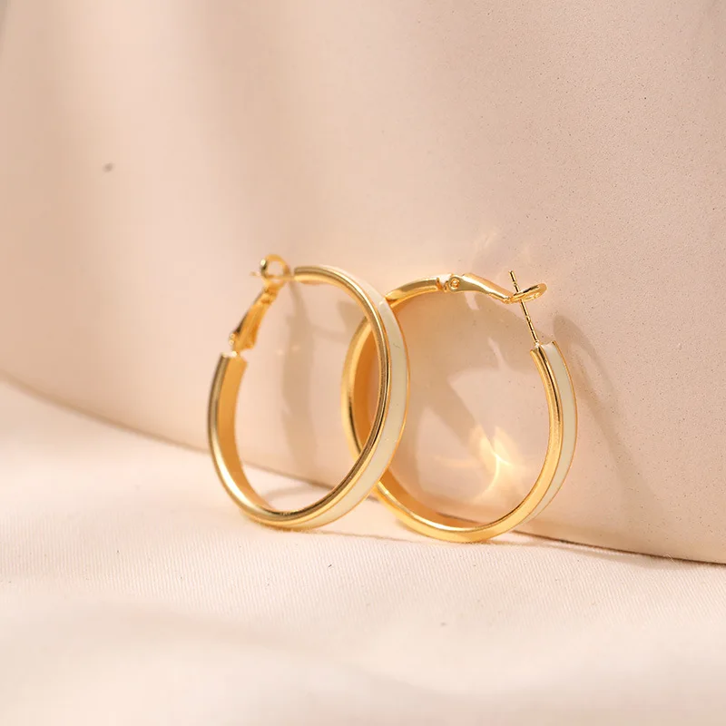 Большие медные серьги-кольца