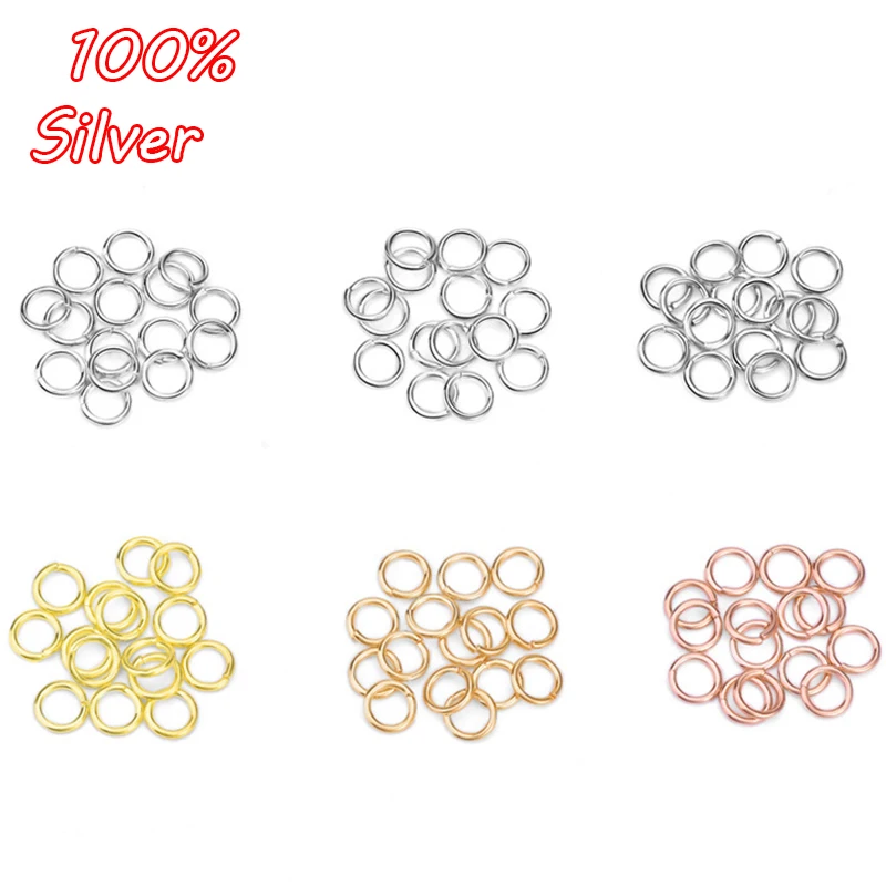 20pcs 3/4/5mm 925 Sterling Silver Jump Rings Single Loops Open Jump Rings & Split Rings For Jewelry DIY Findings Accessories