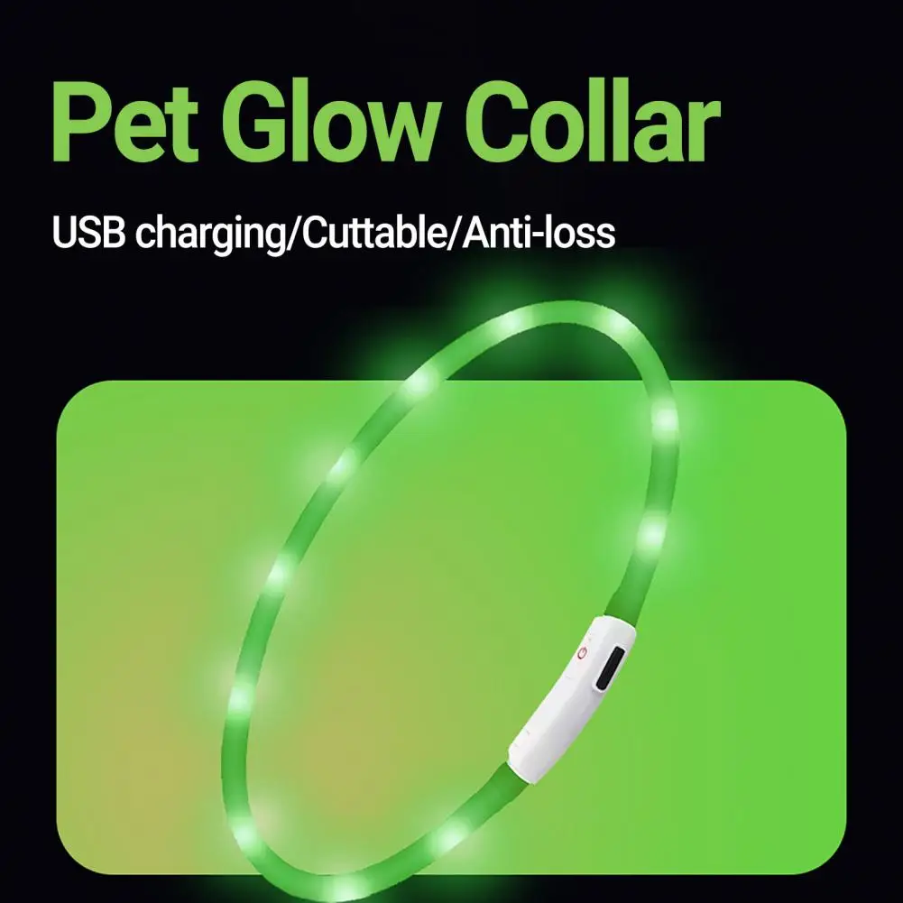 

High-quality Long Standby Time Flexible LED USB Charging Glowing Collar Decorative Dog Glowing Collar for Daily Wear