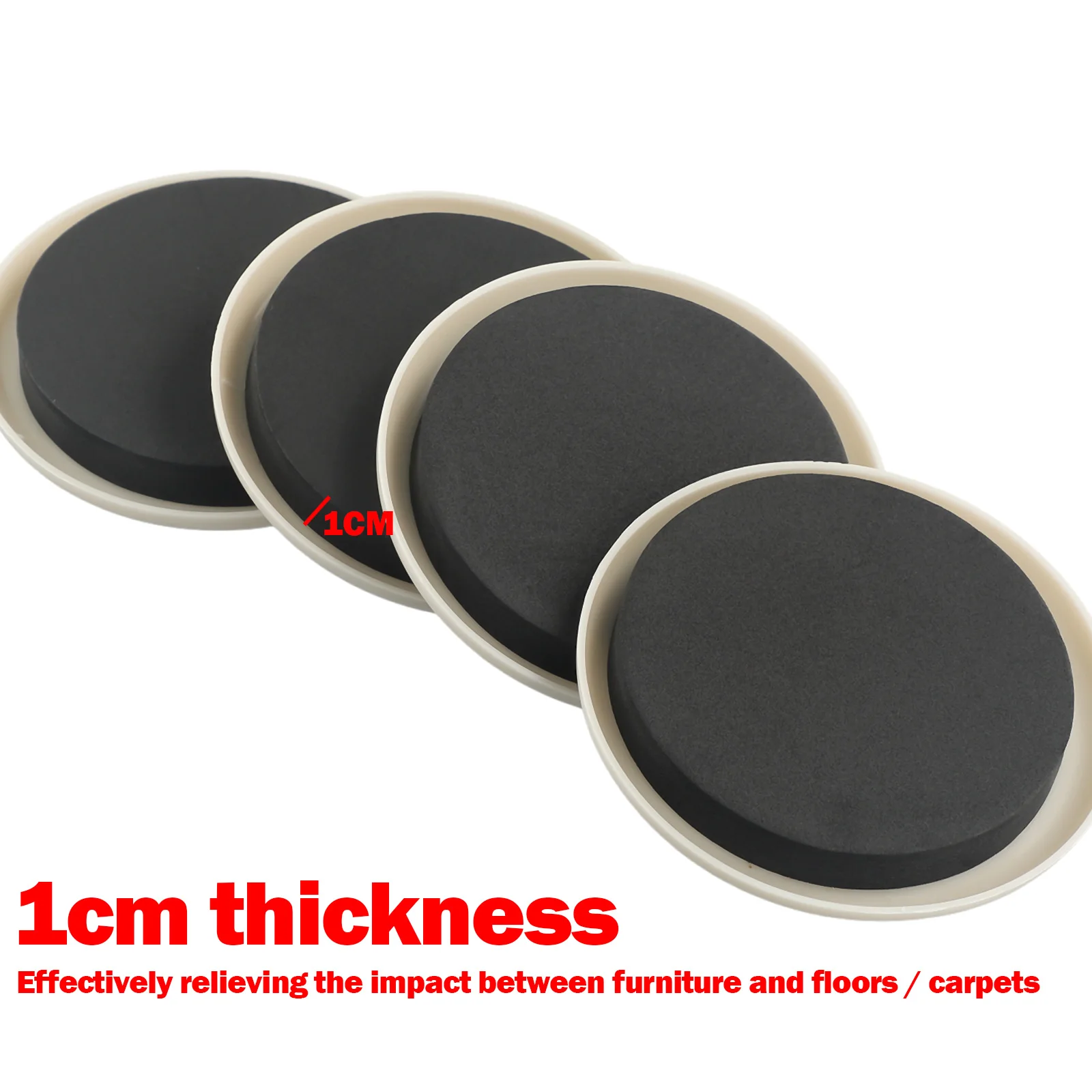 

4 Pcs Furniture Sliders For Carpet Heavy Duty Furniture 3.5in Slider Movers For Gliders Moving Anti-abrasion Floor Protector Mat