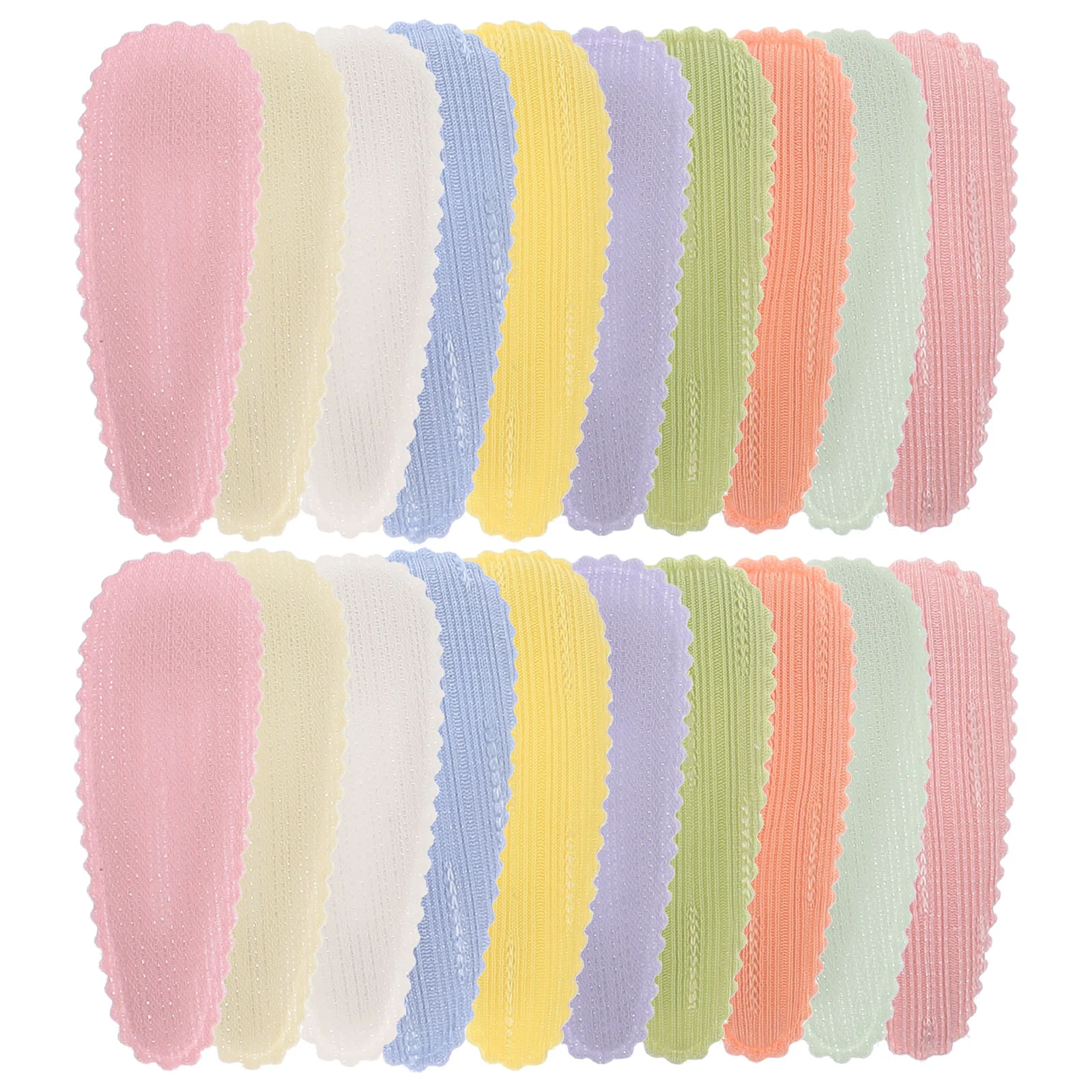 

20 Pcs Fabric 5cm Hairpin Crystal Clips Cute Water Drop Kids Iron Accessories Girls Snap Child