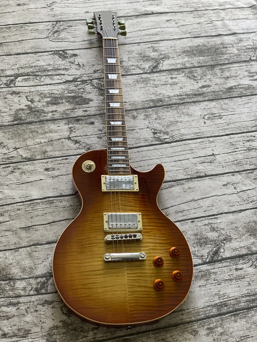 

One Piece Body&Neck SunBurst Electric Guitar, Rosewood Fretboard