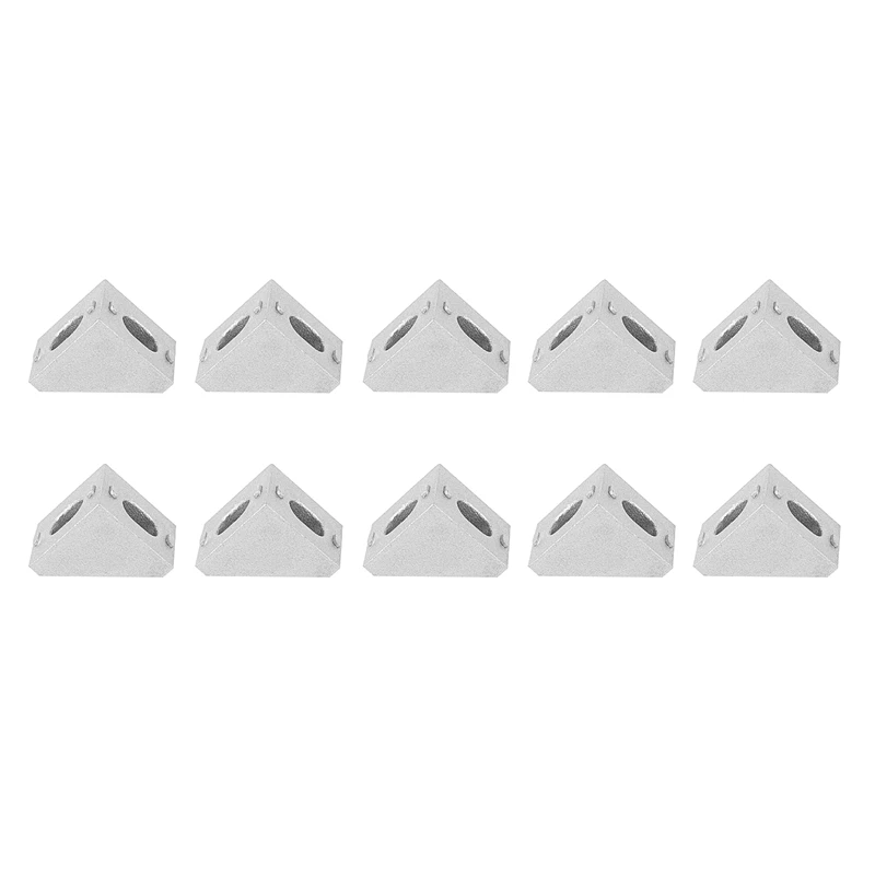 

10 Pcs 2020 Aluminum Corner Bracket, L Shape Right Angle Joint Bracket Fastener Home Hardware For 20Mm Aluminum Extrusion (20Mmx