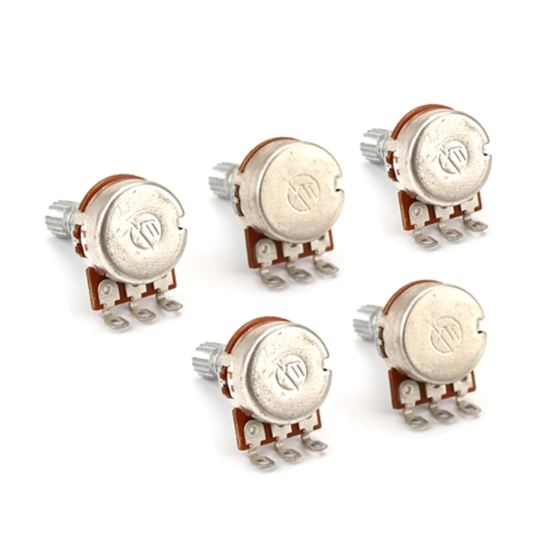 

Mini Potentiometer Linear Taper Pots with Bayonet Short Split Shaft for Electric Bass Guitar Control Tone Volume Parts
