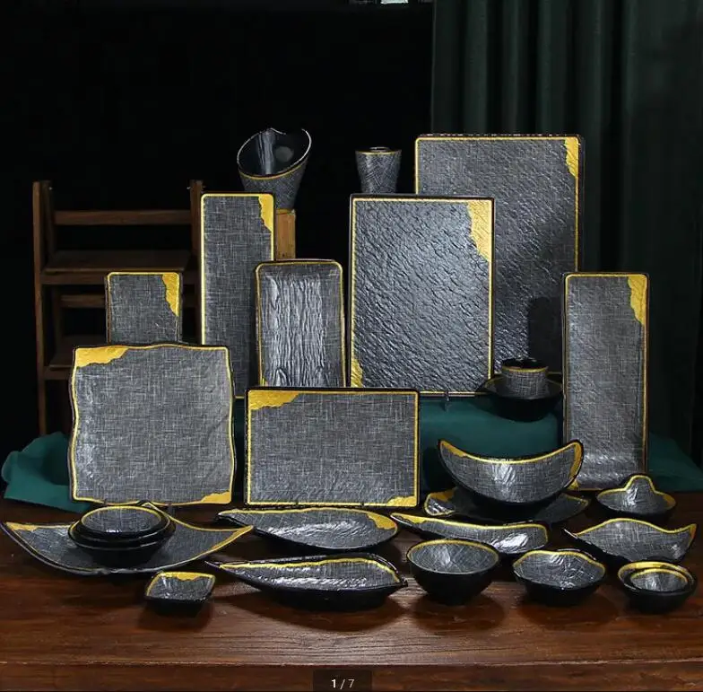 Набор меламиновой посуды обеденная тарелка для барбекю блюдо суши соуса поднос