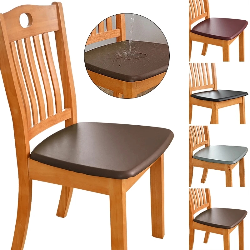 

PU Seat Cushion Covers Stretch Chair Cover Slipcovers for Hotel Banquet Dining Living Room Home Decor Fundas Para Sillas