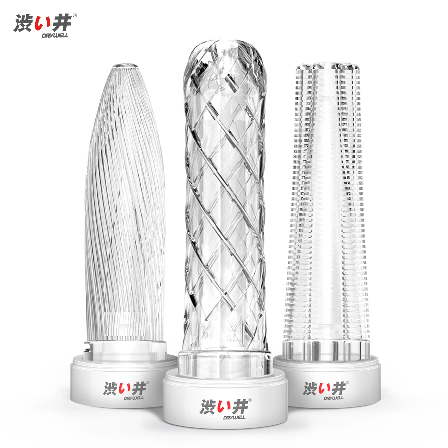 

DRY WELL 3pcs Condoms with Spikes Reusable Condoms Male Sleeve for Penis Extender Enlargement Cock Delay Sex Intimate Goods