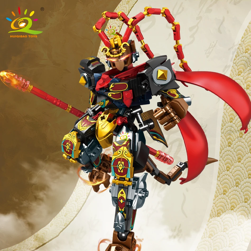 HUIQIBAO 397 Шт. Набор Строительных Блоков Black Myth Wukong Mech Сделай Сам Совместимый С Lego Для