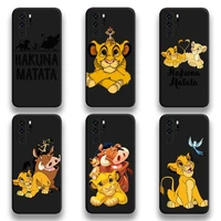 hakuna matata lion king simba timon phone case for huawei p20 p30 p40 lite e pro mate 40 30 20 pro p smart 2020