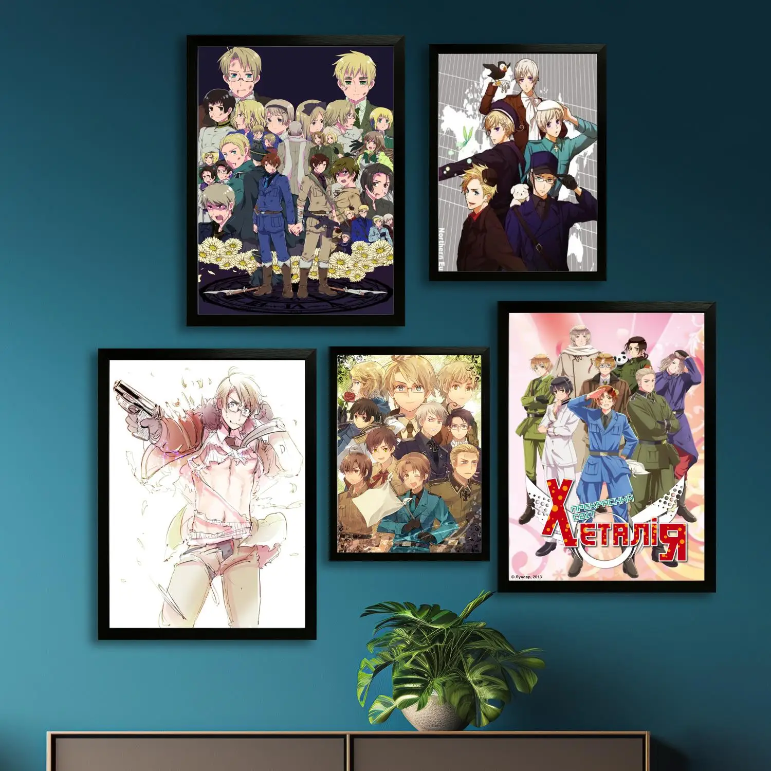 Хэталья мультфильм холст художественный постер и настенное искусство картина с