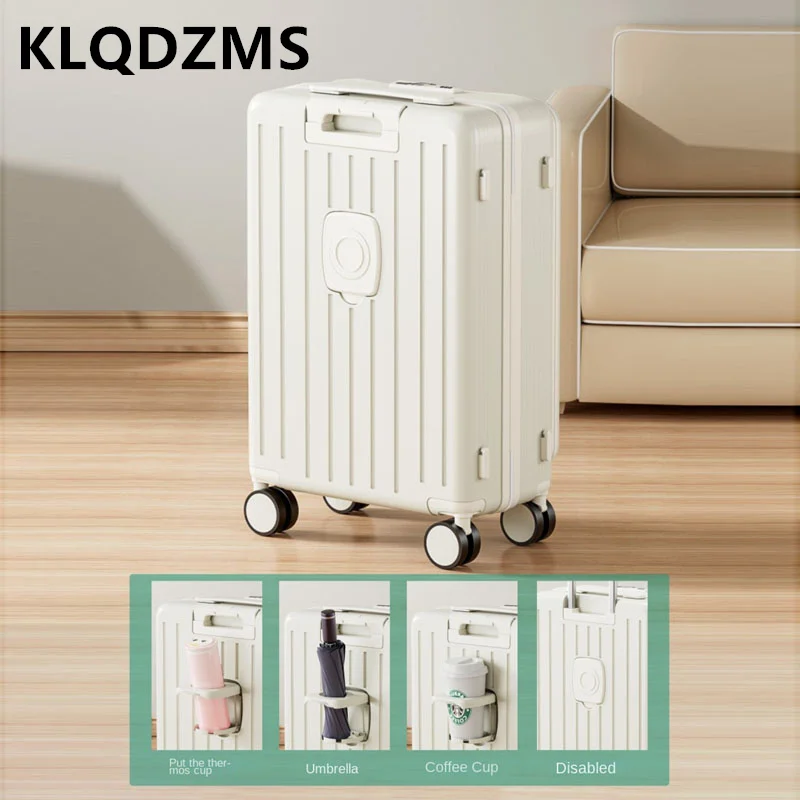 

KLQDZMS 20"24"26"inch Multifunctional Luggage Compartment Opening Charging Trolley Hommization Universal Wheel Boarding Suitcase