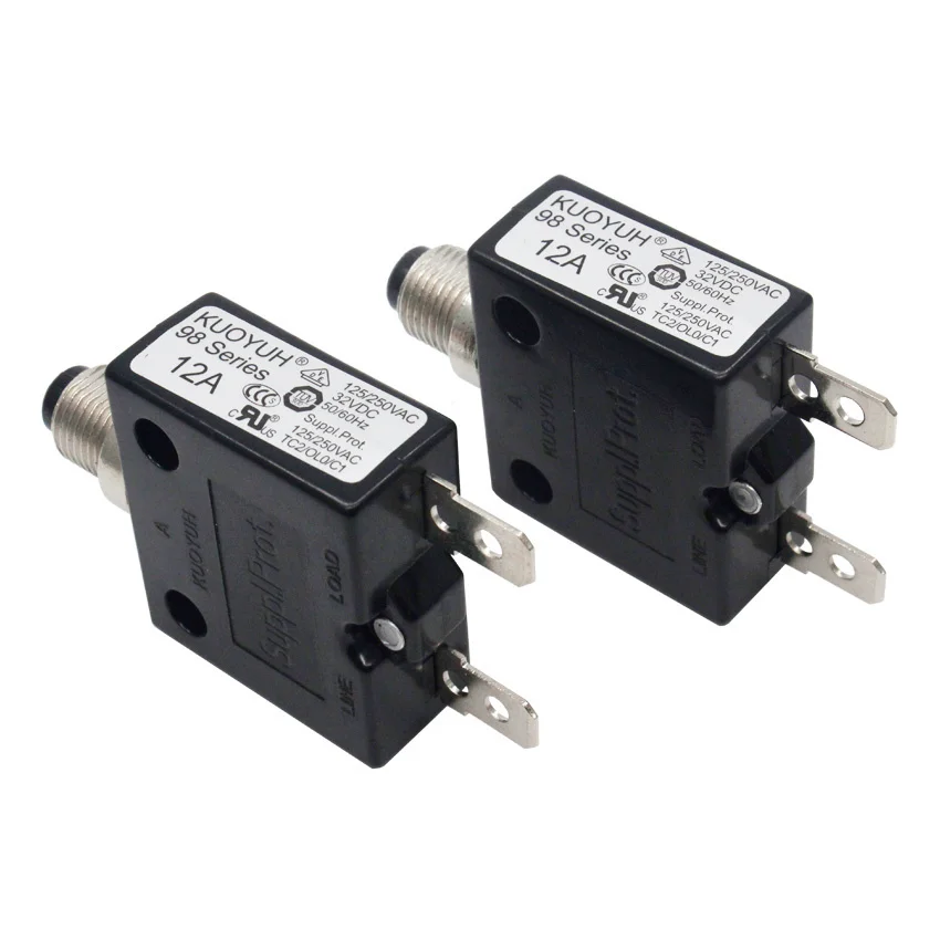 

2pcs Kuoyuh 98series circuit breakers 20A manual reset thermal overload protector switch for generator