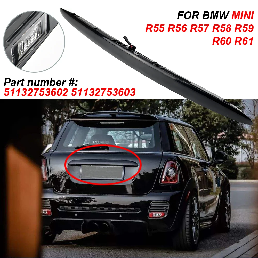 

51132753603 Chrome Hatch Rear Trunk Handle Replacement Compatible with BMW Mini Cooper R55 R56 R57 R58 R59 Tail Gate Handle
