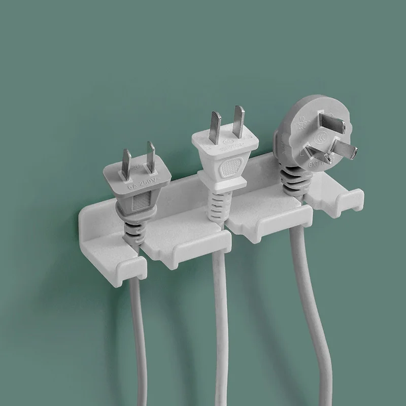 Крючок с вилкой питания, Складной настенный крючок для хранения розетки, кухонный держатель с вилкой питания, влагостойкие органайзеры для ванной комнаты K395