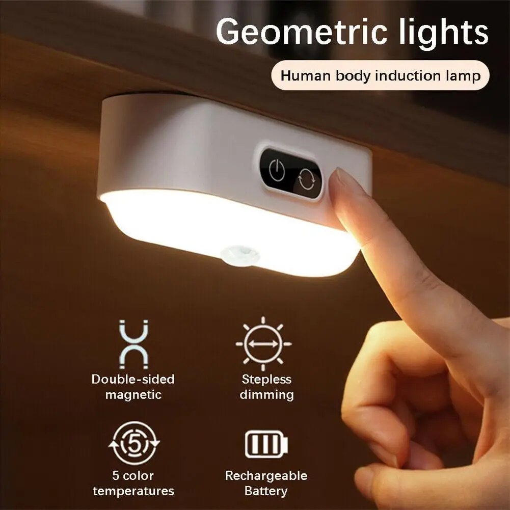 

Mini Led Night Light Smart Touch Sensor Usb Rechargeable Dimming Student Dormitory Bedside Reading Light