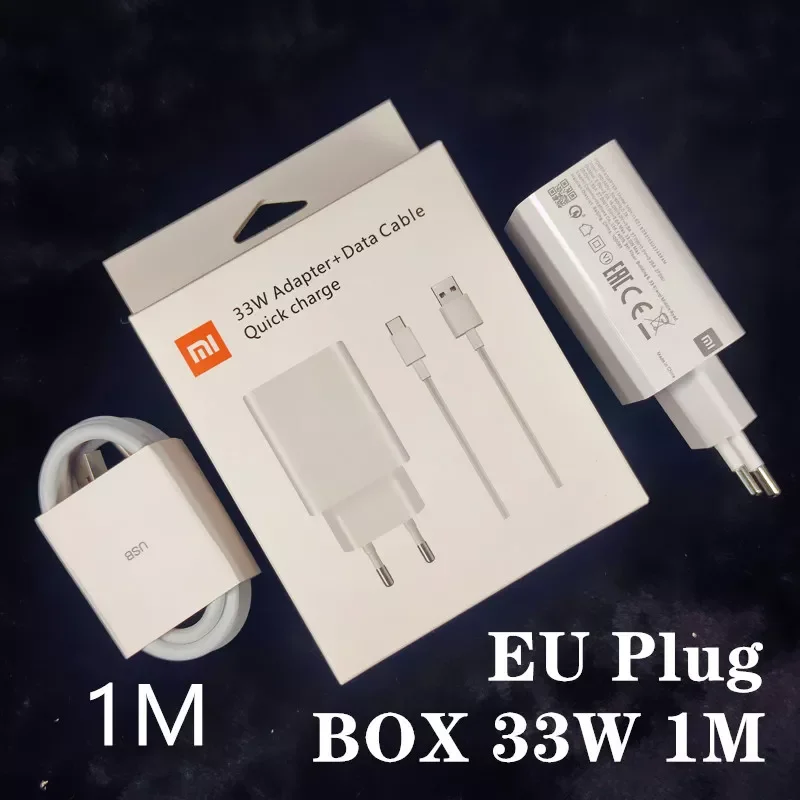 

MDY-11-EZ 33 Вт для Xiaomi 11 11T 12 10 9 Poco F3 X3 Pro EU Turbo адаптер для быстрой зарядки 100 см 5A кабель для быстрой зарядки для Redmi K40
