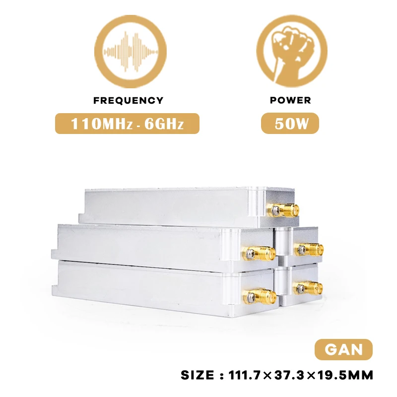 Модуль GaN 10 Вт-100 Вт с циркулятором 400-500 МГц 500-600 600-700 900-1000