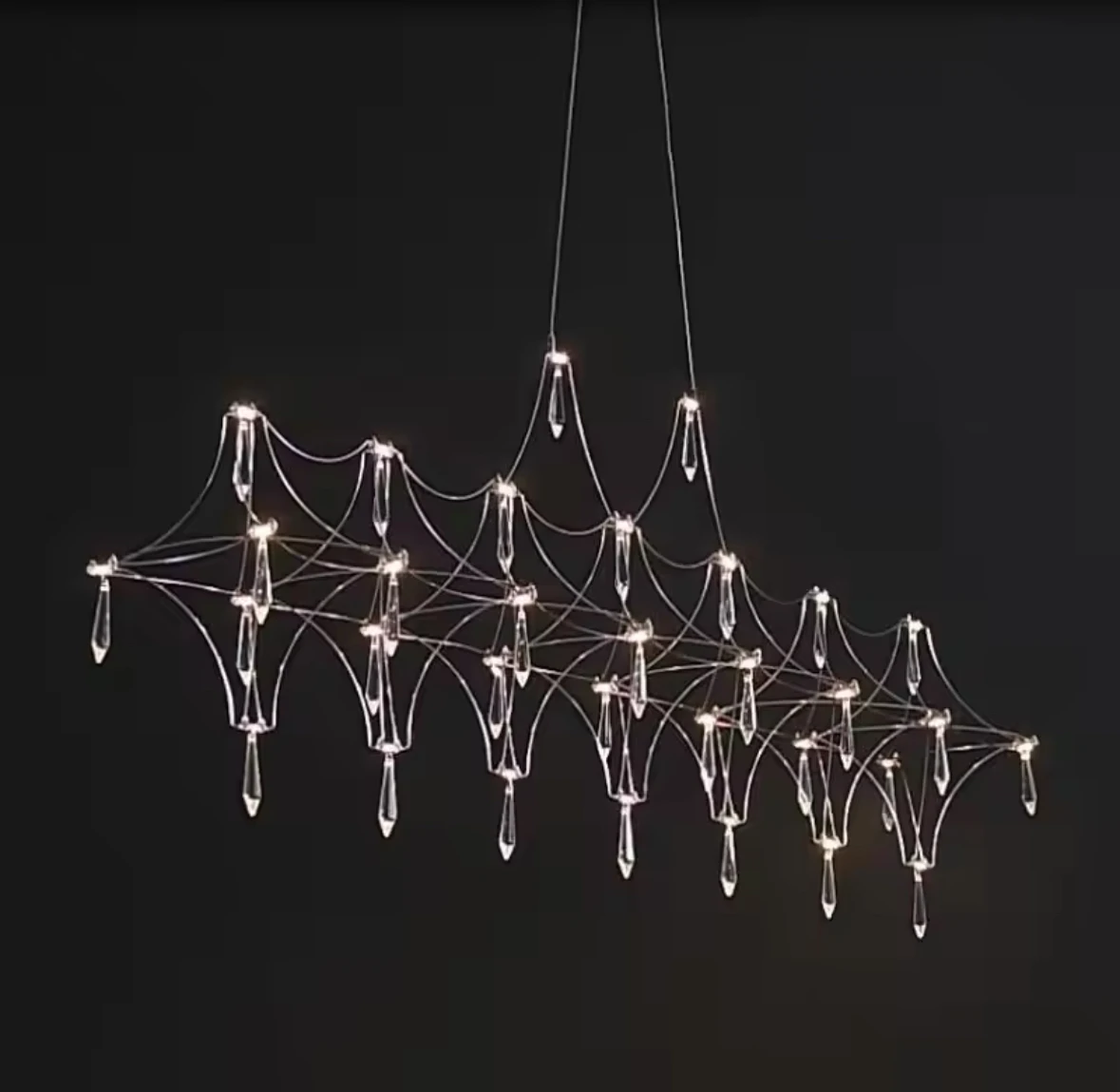 

Люстра для ресторана, постмодернистский свет, вестибюль, настольная лампа, дизайнерский минималистичный бар, обеденный стол, хрустальная светодиодная лампа