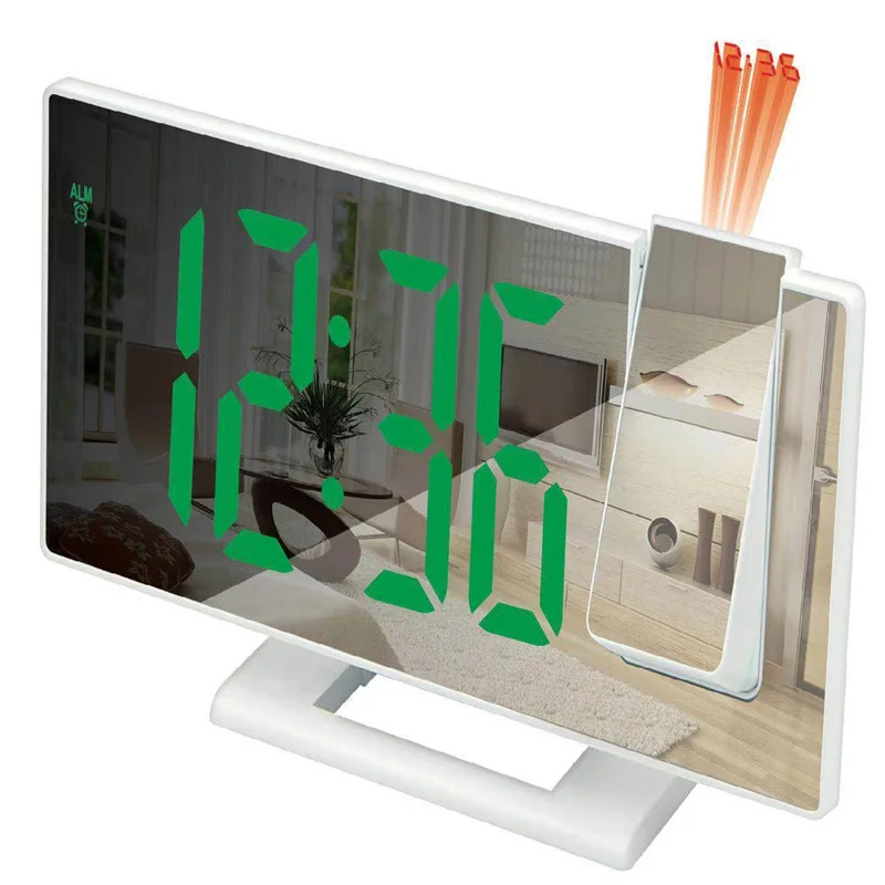 

Электронные настольные часы с проекцией времени и температуры