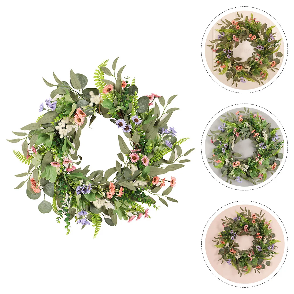 

Wreath Door Flower Artificial Summer Leaf Lavender Reef Daisy Front Floral Wreaths Silk Real Patricks Yellow Hanger Tulip Twig