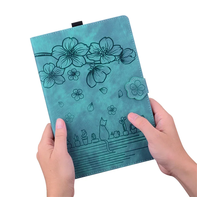 Фото Чехол GEFENIS Funda для Kindle Paperwhite 12 поколения 2024 7 дюймов с тиснением 3D цветок кошка кошелек-подставка чехол для Kindle Paperwhite 2 №2