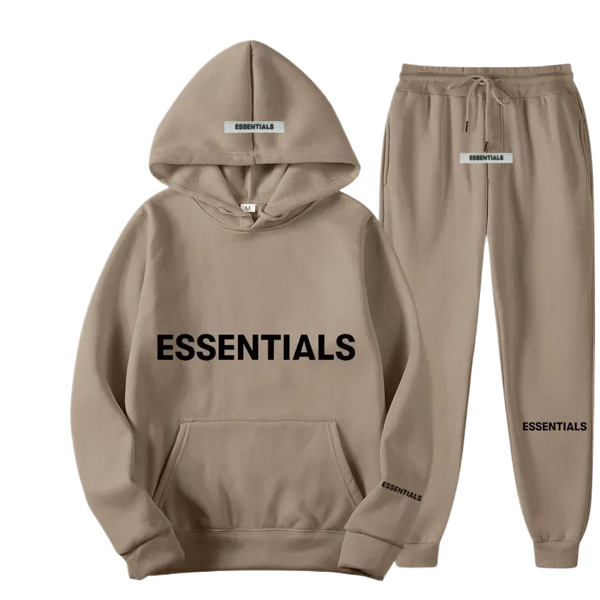

ESSENTIALS hoodie men's and women's set printed warm tracksuit man set fashion casual two-piece hooded sportswear set