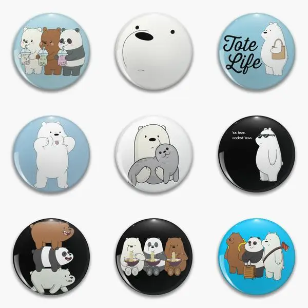 

Настраиваемая забавная Женская Брошь с изображением медведя из мультфильма